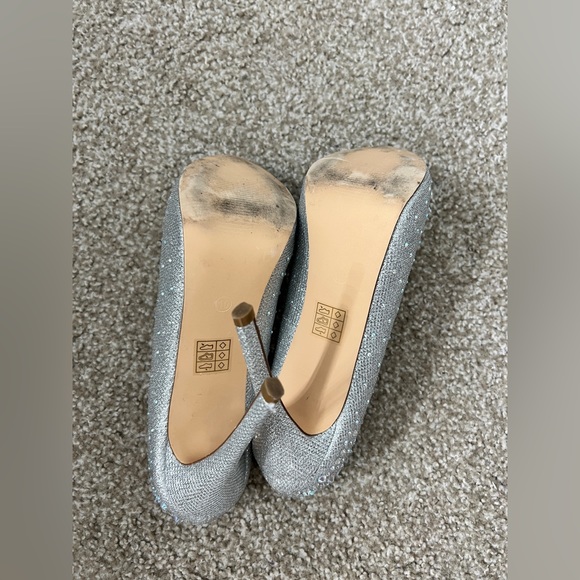 Silver fabulicious pleaser glitter shoes heels - Picture 7 of 10